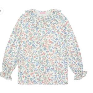 La Coqueta Lila Long Sleeve Floral Shirt